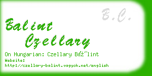 balint czellary business card